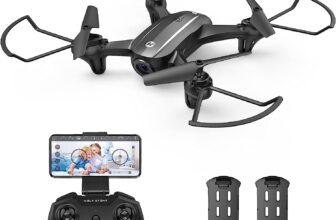 Holy Stone HS340 Mini Drohne mit Kamera 720P HD Live Übertragung für Kinder,RC FPV Quadrocopter mit 2 Akkus Lange Flugzeit,Handysteuerung,Werfen Go,Tap-Fly,Kreisfliege, Auto-Rotation,3D Flips Anfänger