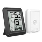 Das digitale Thermometer-Hygrometer kann nicht nur die Innentemperatur und Luftfeuchtigkeit, sondern auch die Außentemperatur/Luftfeuchtigkeit überwachen.