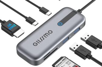 GIISSMO USB C Hub HDMI 4K@60Hz, 7-in-1 USB C Adapter