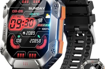 Smartwatch Herren mit Telefonfunktion, 2,0" Touchscreen