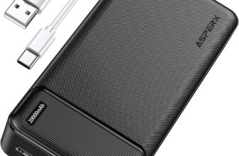 AsperX PowerBank 20000mAh,Power Bank Handy USB C Input und Output 5V