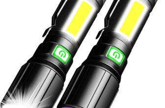 REHKITTZ Taschenlampe 3in1(mit Violettem, Weißem, Rotem Seitenlicht) Led Taschenlampe