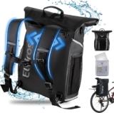 Elviros 3 in 1 Fahrradtaschen für Gepäckträger mit Laptoptasche, Fahrradtasche Rucksack, Fahrradrucksack, 20-27L, Geeignet als Gepäckträgertasche, Rucksack, Umhängetasche, Wasserdicht& Reflektierend