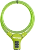 Master Lock 8229EURDPROGRN Fahrradschloss Kabelschloss [Zahlenschloss] [90 cm Stahlkabel] [Wetterfest] [Grün] – Ideal für Fahrräder, Elektrisches Fahrradectric, Skateboards, Kinderwagen, Mähmaschine