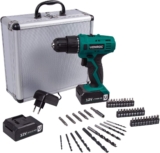 VONROC Akku-Bohrschrauber | Akku-Bohrer 12V – in stabilem Aluminiumkoffer mit 46 Zubehörteilen, 2 Akkus und Ladegerät