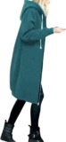 LSEEKA Damen übergangsjacke Reißverschluss mit Kapuze und Kordelzug Hoodies Lässiger warmer einfarbiger Langarm Tasche lockerer Mantel Top Sweatshirt Jacken Mäntel Für Damen