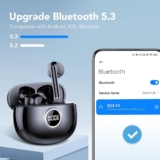 CASCHO Bluetooth Kopfhörer In Ear, Kopfhörer Kabellos Bluetooth 5.3, 37St Spielzeit, IPX7 Wasserdicht, Tiefer Bass, LED Anzeige, Kabellose Kopfhörer mit USB-C-Schnellladung, zum Reisen, Konferenzen