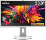 Fujitsu B24-8 T 24 Zoll Business Computer Monitor, Desktop Gaming Monitor, FHD 1080p, (DisplayPort, VGA, DVI, Neigbar, VESA), PC Bildschirm (Generalüberholt)