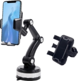 Handyhalterung Auto Saugnapf und Lüftung 4 in 1 Handy Halterung Auto Zubehör mit Universal Auto Handyhalter & Klammer, 360°Drehung Handyhalterung Kompatibel Alle Smartphone