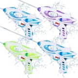 Heyu-Lotus 4 Stück Wasserpistole für Kinder Erwachsene, Wasserspritzpistole großer Reichweite Pool Spielzeug Wasser Blaster Soaker für Sommerpartys im Freien Strand Pool Garten