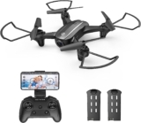 Holy Stone HS340 Mini Drohne mit Kamera 720P HD Live Übertragung für Kinder,RC FPV Quadrocopter mit 2 Akkus Lange Flugzeit,Handysteuerung,Werfen Go,Tap-Fly,Kreisfliege, Auto-Rotation,3D Flips Anfänger