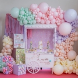 JORAKI Luftballons Girlande Bunt, 112 PCS Macaron Ballon Girlande Ballonbogen Kit Regenbogen Eis Einhorn Thema Geburtstags Dekorationen für Mädchen Jungen Geburtstag Hochzeit Engagement Baby Dusche