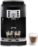 De’Longhi Magnifica S ECAM 22.110.B Kaffeevollautomat mit Milchaufschäumdüse für Cappuccino, mit Espresso Direktwahltasten und Drehregler, 2-Tassen-Funktion, 1,8 Liter Wassertank, Schwarz/Silber