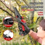 Mini-Kettensäge 6 Zoll, kabellose Kettensäge mit Ölsystem, handgeführte Kettensäge mit LCD-Display, elektrische Kettensäge mit 2 Stück 21V 2.0Ah Batterien, kleine Kettensäge für Baumbeschneidung