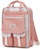 Myhozee Schulrucksack Mädchen Teenager Schulranzen Schulranzen Schultasche Rucksack Damen Uni Campus Backpack Nylon Wasserdicht Daypack Teenager Modisch Rucksäcke Groß für Schule Reisen Täglich – Rosa
