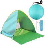 AILGOE Pop up Strandmuschel/Strandzelt Beach Zelt Tragbar Wurfzelt,UV Schutz 50+ für 1-3 Person mit Haus Verschiedene Arten Aktivitäten am Strand