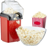 Popcornmaschine Popcorn Maker für Zuhause | leistungsstarke fettfreie schnelle Zubereitung mit Heißluft | 1200W | inkl Messbecher