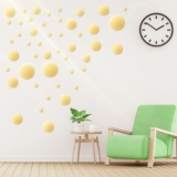Prasacco 264 Stück Punkt Wandaufkleber, Gold Dots Wandtattoo 4 Größen PVC Wandsticker DIY Selbstklebende Goldene Polka Dot Aufkleber für Wohnzimmer Schlafzimmer Kinderzimmer Klassenzimmer Dekoration