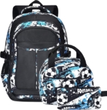 Schulrucksack Mädchen Kinder Schulranzen Set – 3-in-1 Groß Rucksack mit Federmäppchen & Lunchpaket Teenager Schultasche Daypack Wasserdicht Ranzen Schultertaschen Backpack für Schule Outdoor Camping