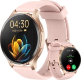 Smartwatch Damen mit Telefonfunktion,1.45″ DIY Dial Fitnessuhr damen Runde mit Herzfrequenz SpO2 Schlaf,100+ Sportmodi,5ATM