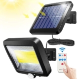Bizcasa Solarlampen für Außen, Solarleuchten, Solarleuchte Aussen 1800mAh Solar Wasserdichte Wandleuchte Led Solar Bewegungsmelder Aussen Solarlicht IP65 Wasserdichte, 120°Beleuchtungswinkel