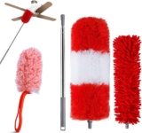 Myiosus Staubwedel Teleskop, Mikrofaser Staubwischer Waschbar, Verbiegbare Staubbesen mit 250 cm Teleskopstiel, für Reinigt Ecken Deckenventilatoren, Jalousien, Entfernt Mühelos Staub und Spinnweben